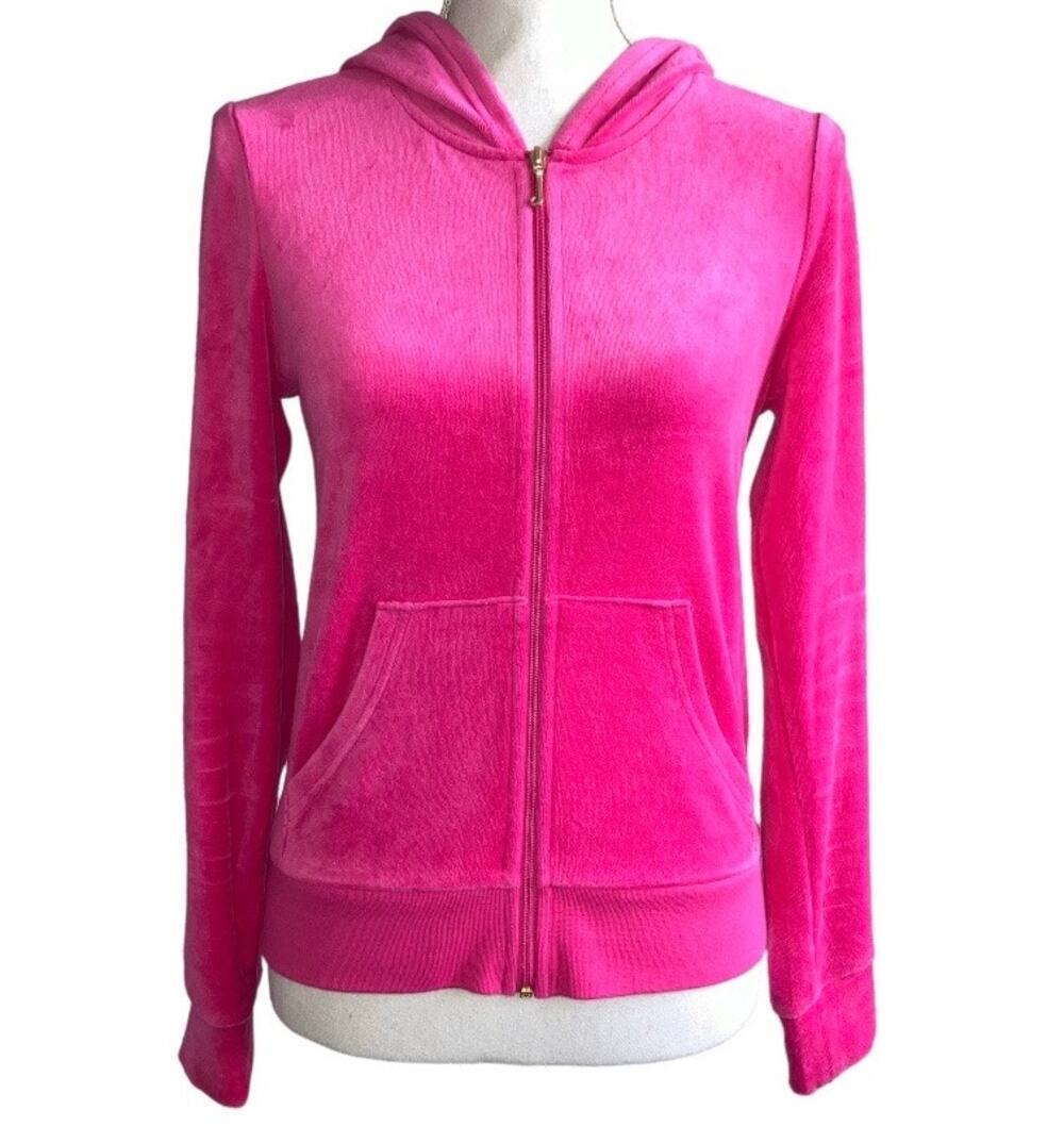 Juicy Couture Pink Velour Hoodie Small